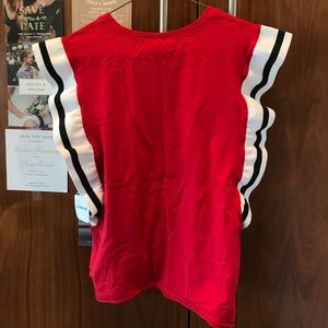 NEW W/TAGS Free People “pep it up tee” red size M